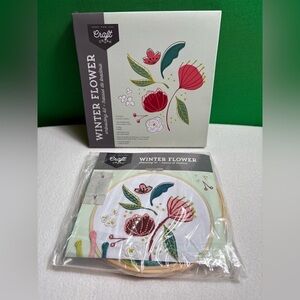 Craft Crush “Winter Flower” Embroidery Kit-sealed Package